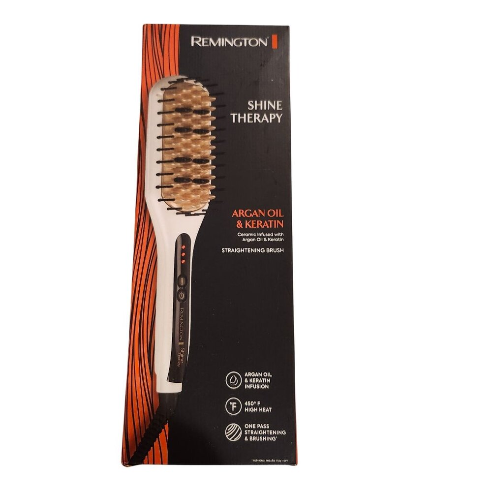 Remington Shine Therapy Straightening Brush Argan Oil & Keratin Ceramic Infusion